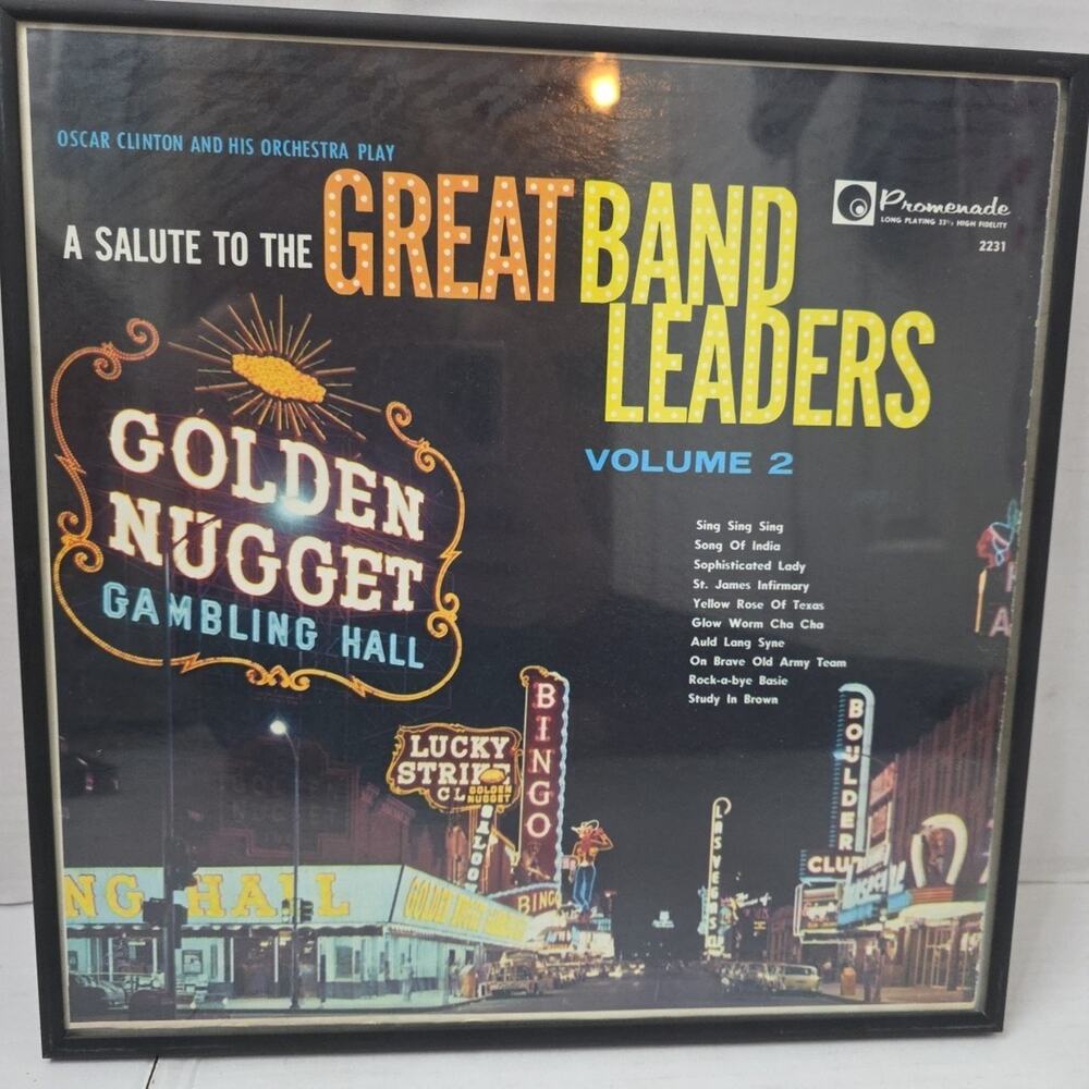 Oscar Clinton Great Band Leaders Vol 2 Promenade 2231 Framed LP Record Album
